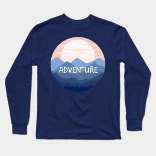 Adventure Mountain Landscape Sunset Long Sleeve T-Shirt